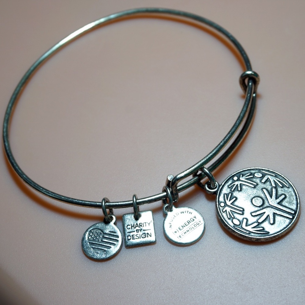 Alex and Ani Silver "Unity" Charm Bracelet